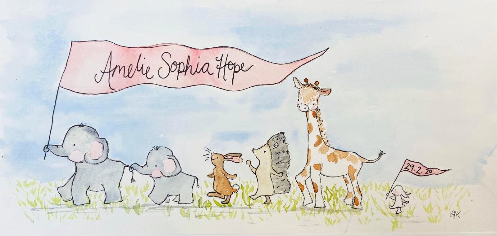 Christening present illustration