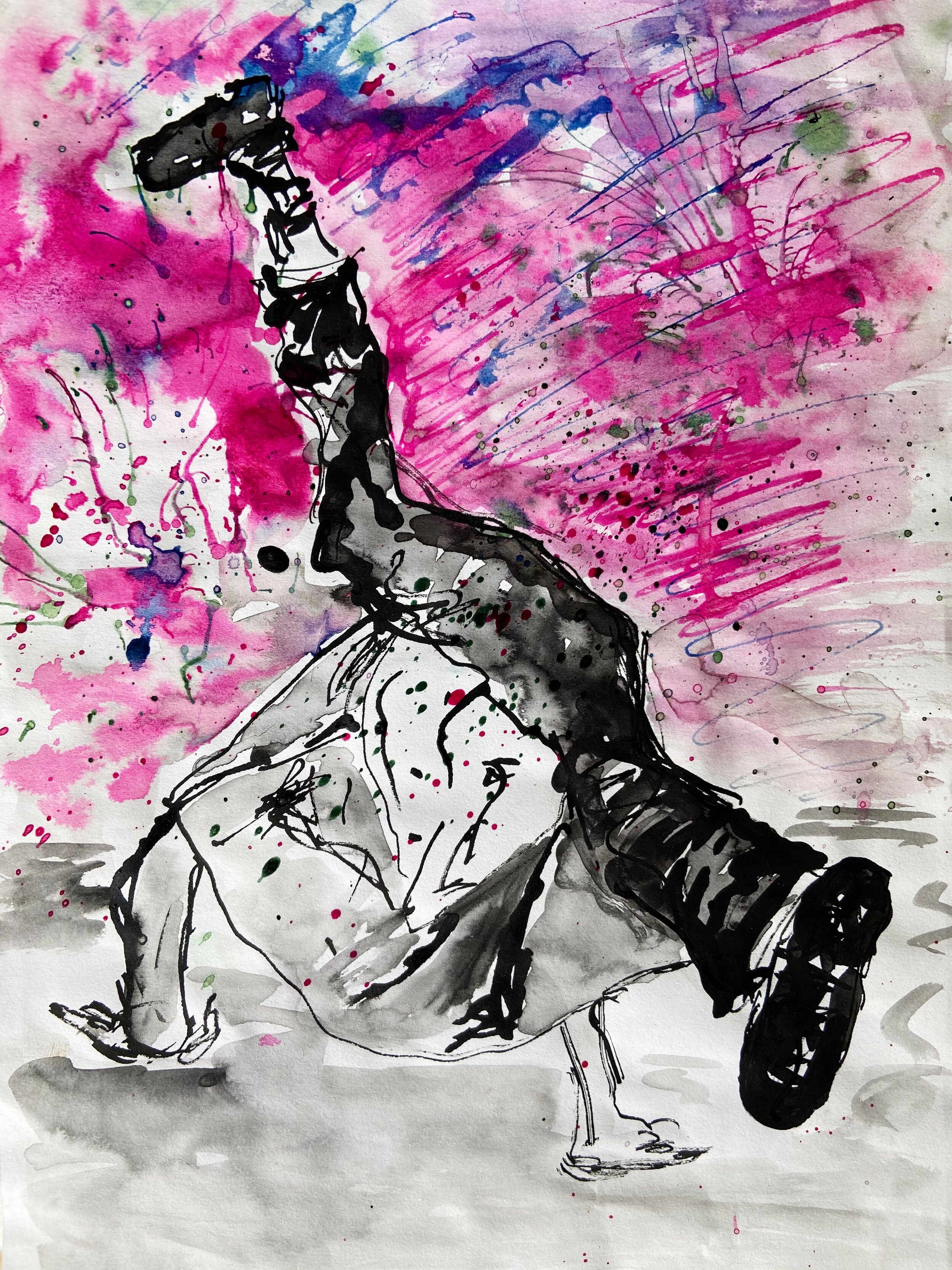Break dancer illustration