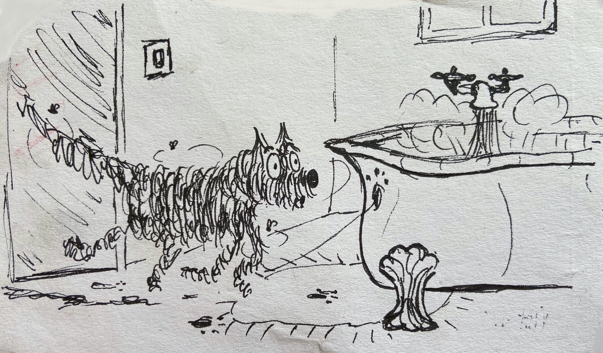 Dirty dog illustration