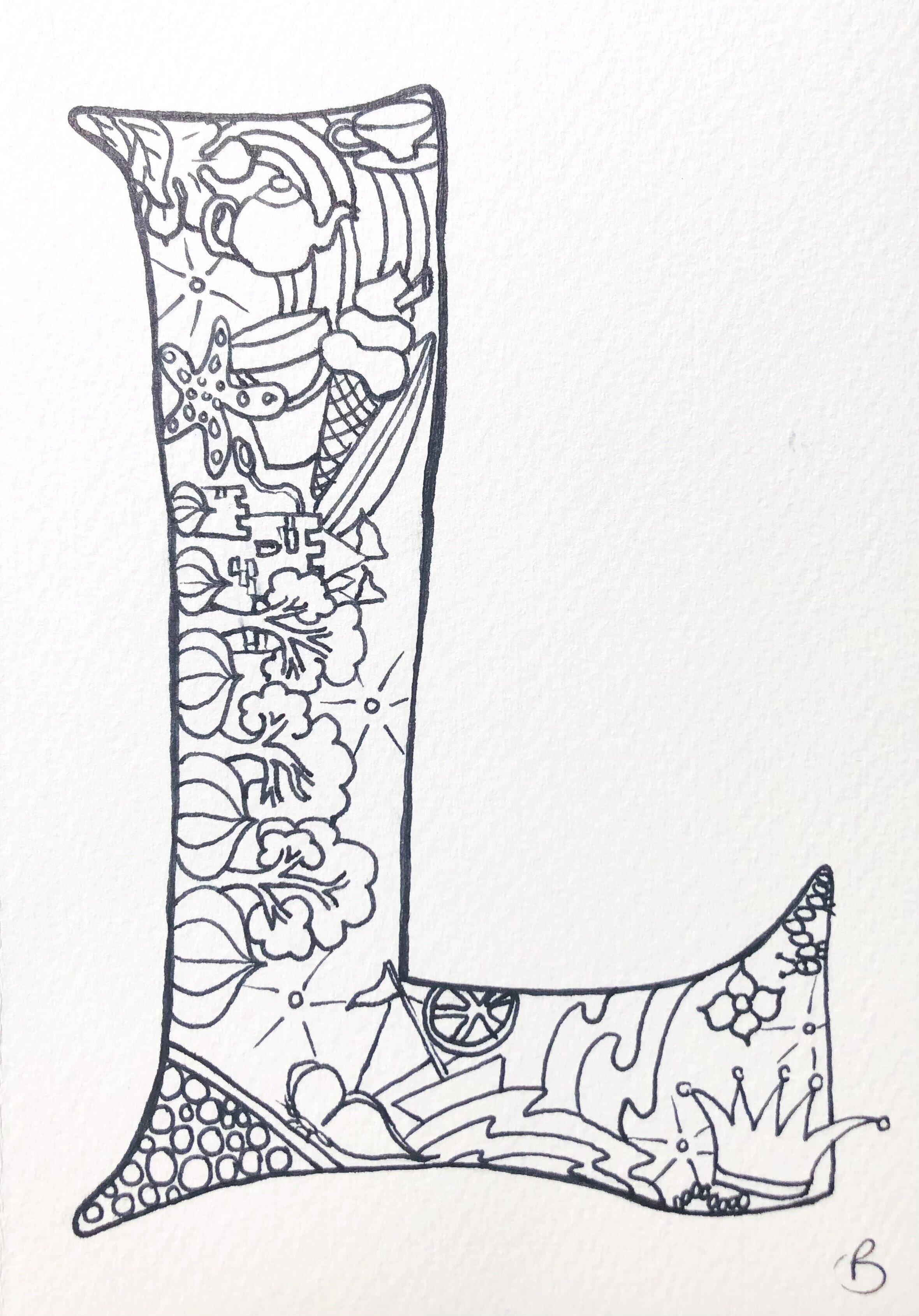 Letter L illustration